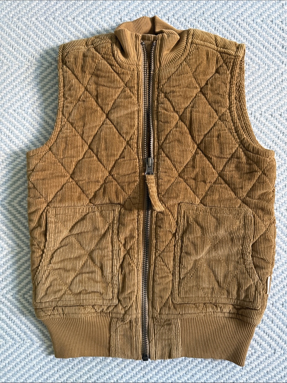 NWT PEHR Kids Quilted Corduroy Vest - Brown